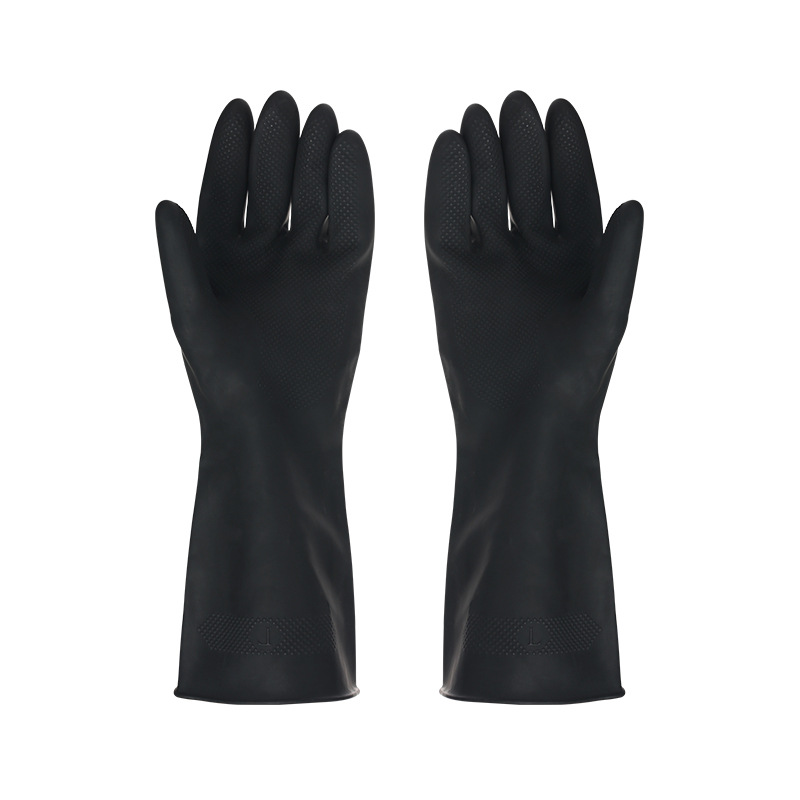 Dish Glove Rubber - 1 para czarne rękawiczki domowe mycie