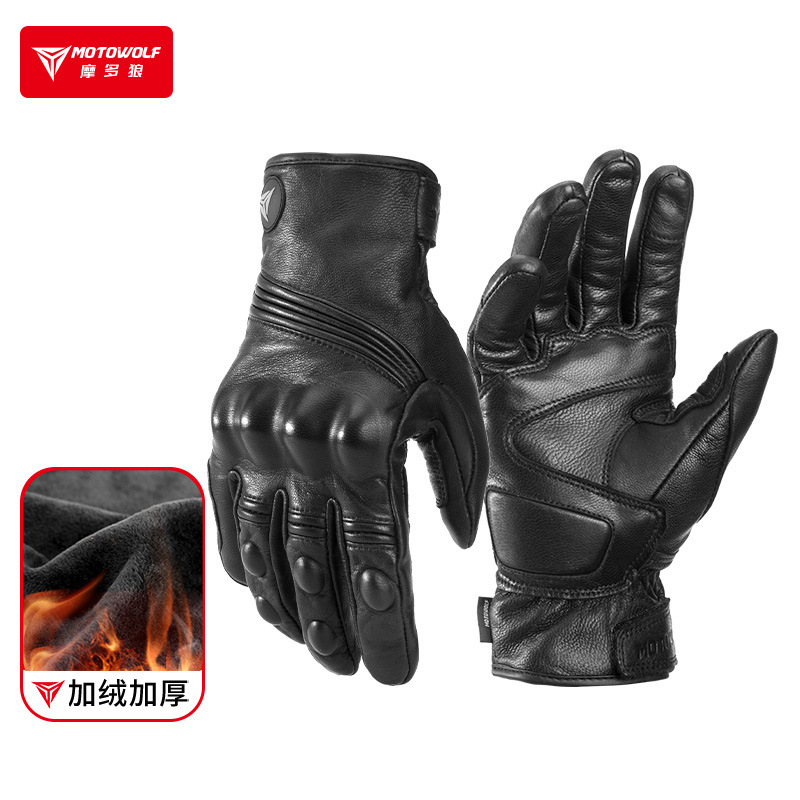 Motorcycle Glove Knuckle - Zimowe rękawice motocyklowe dla mężczyzn i