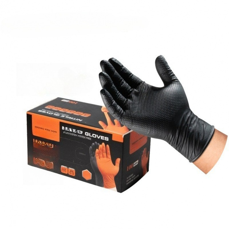 Nitrile Mechanic Glove - Wytrzymałe rękawice nitrylowe z wzorem diamentowym,