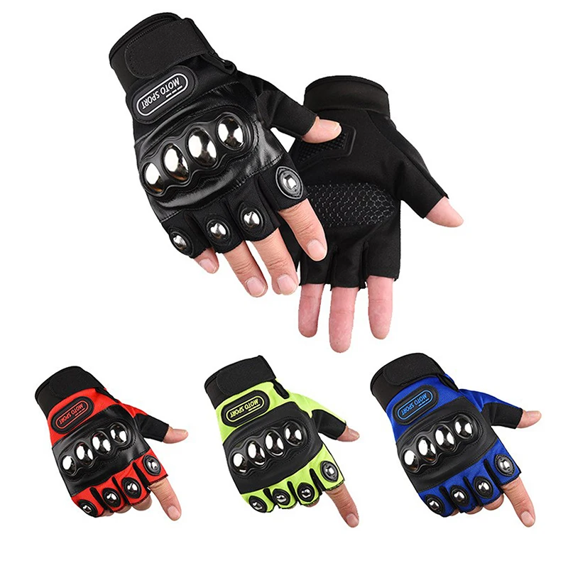 Motorcycle Glove Knuckle - Rękawice motocyklowe bez palców z ochronnymi