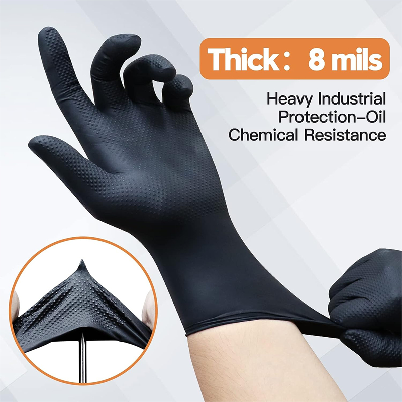 Czarne rękawice nitrylowe Jedn – Nitrile Mechanic Glove recenzja i cena