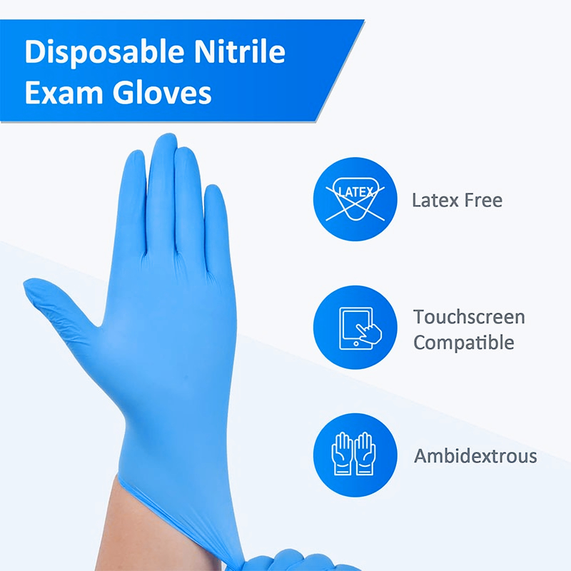 100 SZTUK Niebieskich Nitrylow – Nitrile Mechanic Glove recenzja i cena