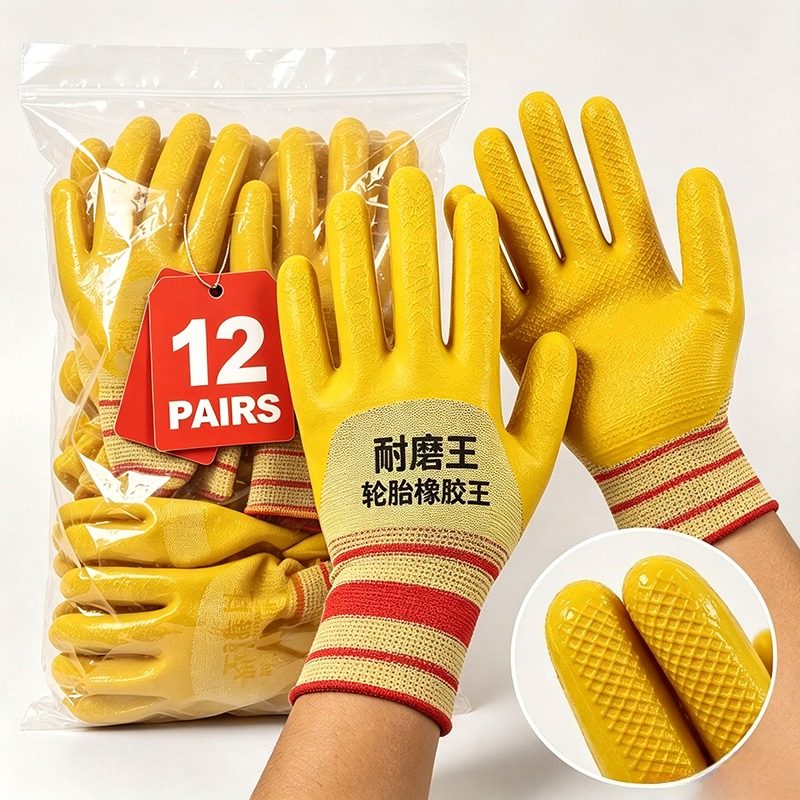 Żółte lateksowe gumowe nitrylo – Nitrile Mechanic Glove recenzja i cena