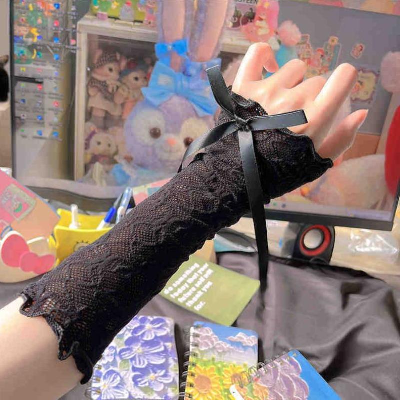 Damskie gotyckie rękawiczki be – Fingerless Glove Knit recenzja i cena