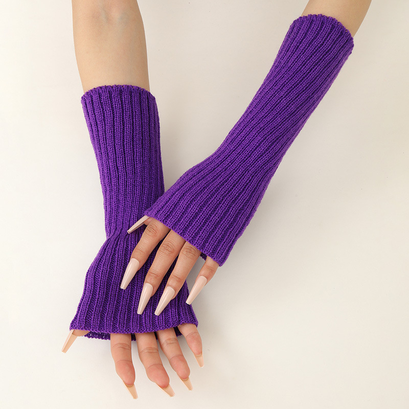 Dziewczęce Kolorowe Ciepłe Dzi – Fingerless Glove Knit recenzja i cena