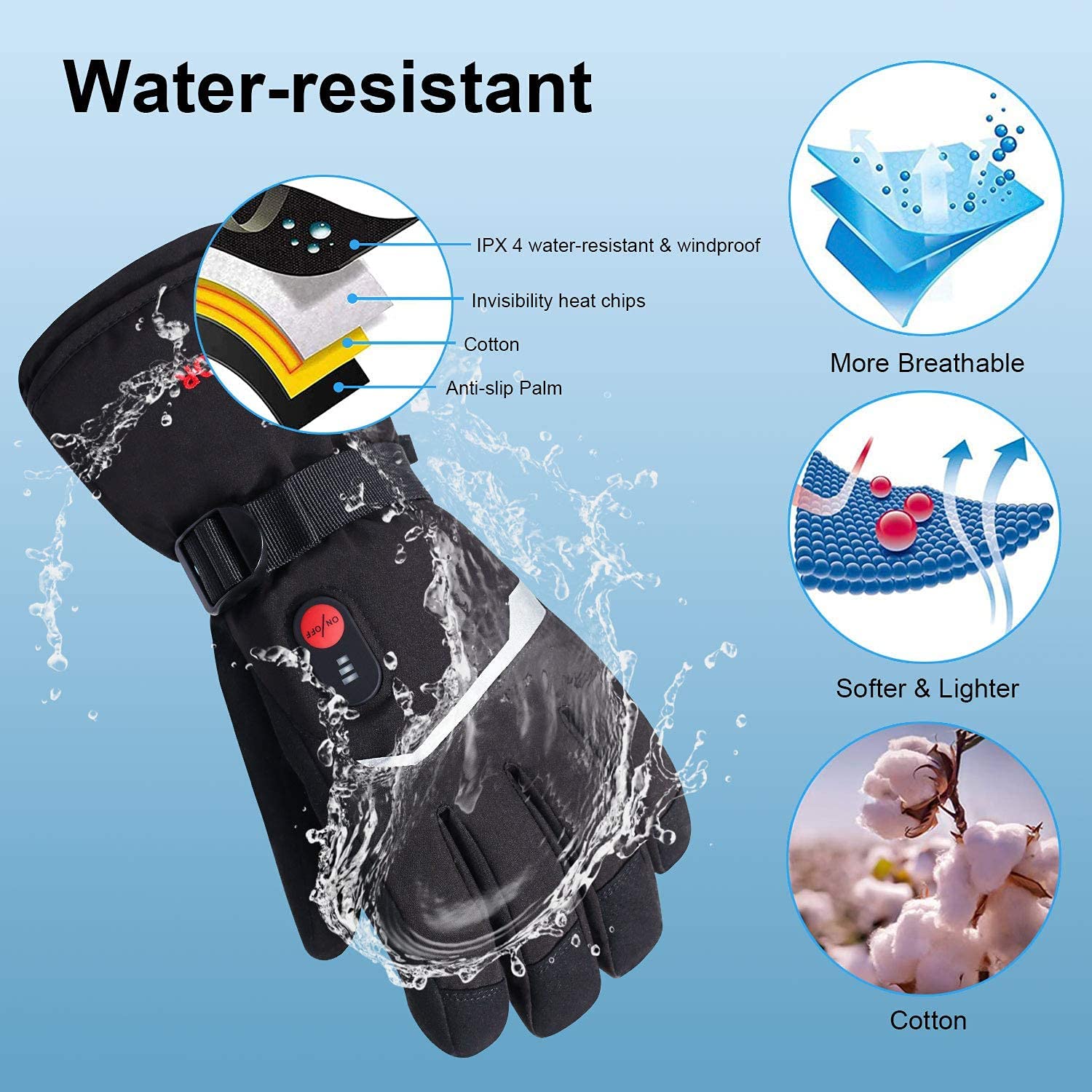 SNOW DEER Zimowe podgrzewane r – Ski Glove Waterproof recenzja i cena