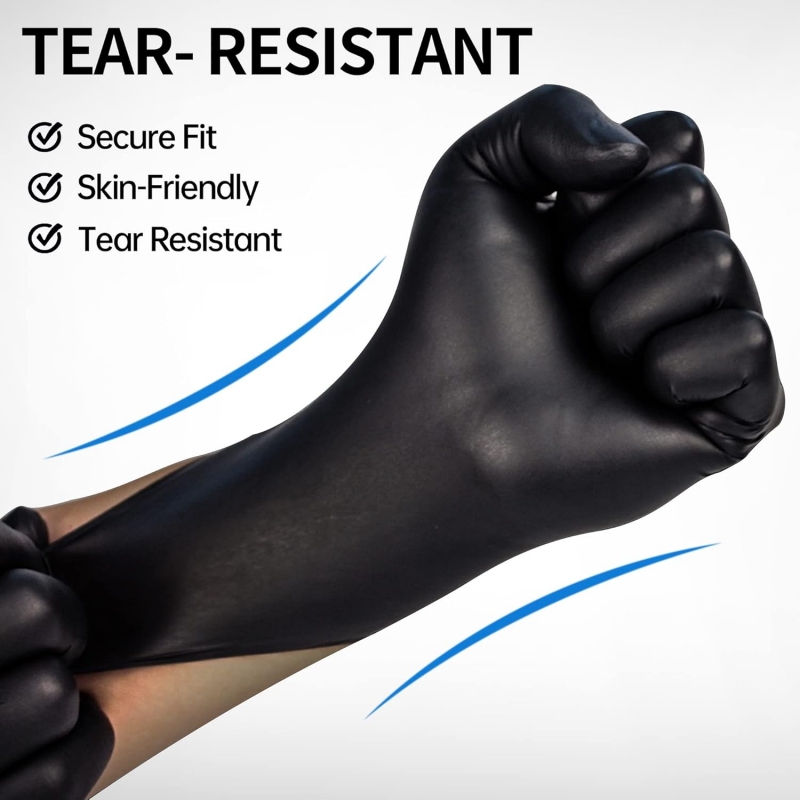100 SZTUK Czarne Rękawice Nitr – Nitrile Mechanic Glove recenzja i cena